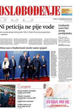 Oslobođenje - broj 25427, 9. sep 2017.