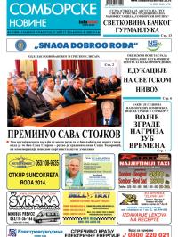 Somborske novine - broj 3139, 22. avg 2014.