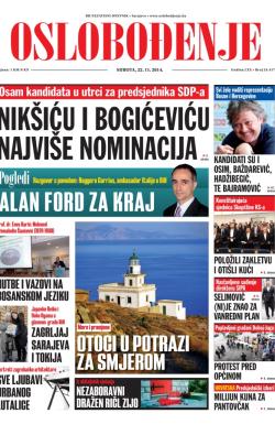 Oslobođenje - broj 24.417, 22. nov 2014.