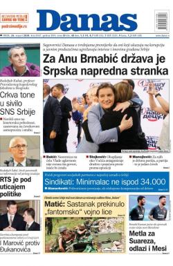 Danas - broj 8367, 26. avg 2020.