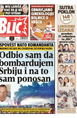 Blic - broj 7395, 15. sep 2017.