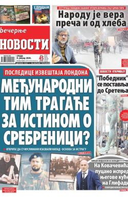 Večernje novosti - broj 3477, 8. jan 2020.
