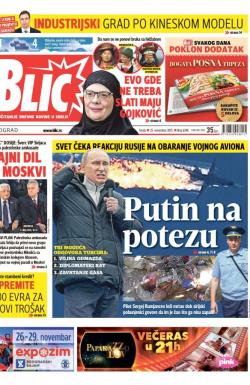 Blic - broj 6748, 25. nov 2015.