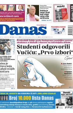 Danas - broj 9998, 23. avg 2025.