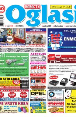 Novosti oglasi - broj 1360, 22. apr 2015.