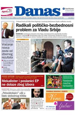Danas - broj 6709, 11. feb 2016.