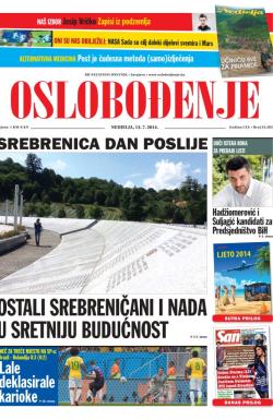 Oslobođenje - broj 24.285, 13. jul 2014.