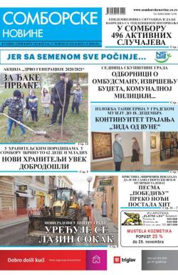 Somborske novine - broj 3466, 27. nov 2020.