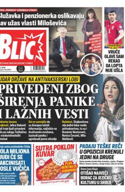 Blic - broj 8654, 2. apr 2021.