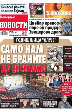 Večernje novosti - broj 4390, 5. avg 2022.