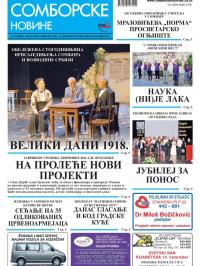 Somborske novine - broj 3360, 16. nov 2018.