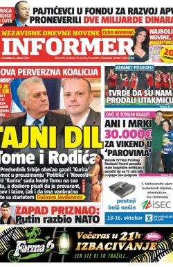 Informer - broj 1049, 12. okt 2015.