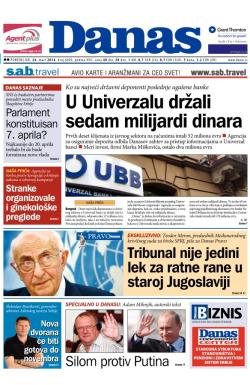 Danas - broj 6020, 24. mar 2014.