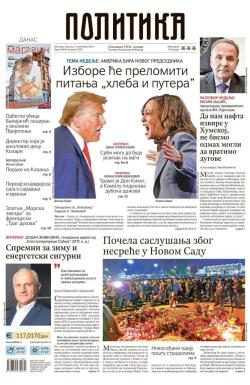 Politika - broj 39846, 3. nov 2024.
