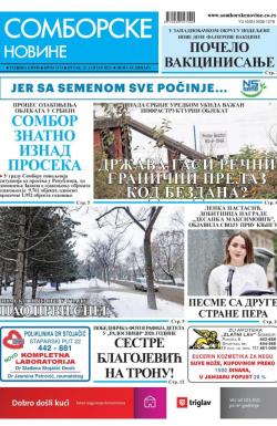 Somborske novine - broj 3473, 15. jan 2021.