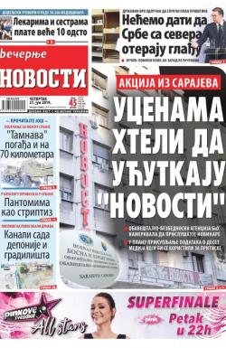 Večernje novosti - broj 3286, 27. jun 2019.