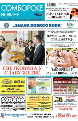 Somborske novine - broj 3136, 1. avg 2014.