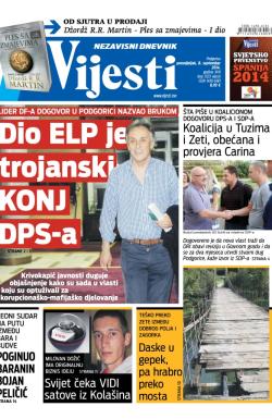 Vijesti - broj 5909, 8. sep 2014.