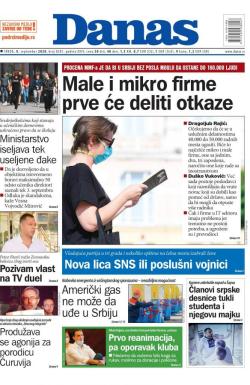 Danas - broj 8381, 9. sep 2020.