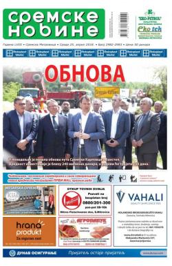 Sremske Novine - broj 2982-83, 25. apr 2018.
