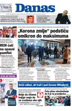 Danas - broj 8872, 13. jan 2022.