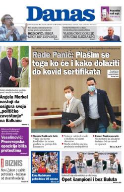 Danas - broj 8750, 13. sep 2021.