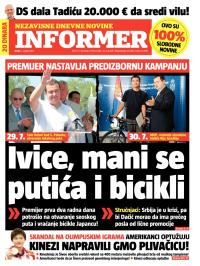 Informer - broj 72, 1. avg 2012.