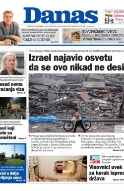 Danas - broj 9427, 9. okt 2023.