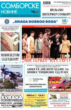 Somborske novine - broj 3145, 3. okt 2014.