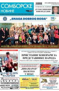 Somborske novine - broj 3161, 23. jan 2015.
