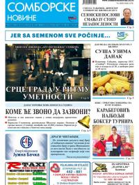 Somborske novine - broj 3297, 1. sep 2017.