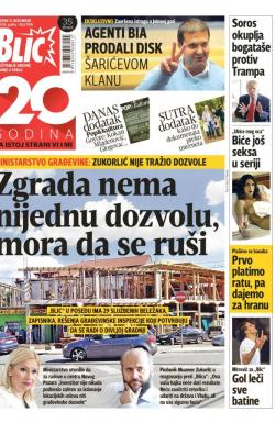 Blic - broj 7098, 15. nov 2016.
