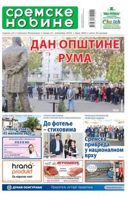 Sremske Novine - broj 3065, 27. nov 2019.