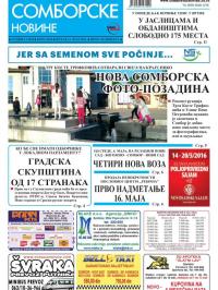 Somborske novine - broj 3228, 6. maj 2016.
