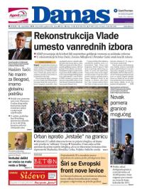 Danas - broj 6560, 15. sep 2015.