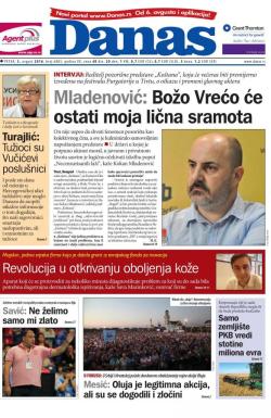 Danas - broj 6885, 5. avg 2016.