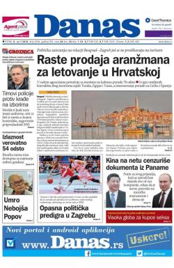 Danas - broj 6766, 8. apr 2016.