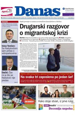 Danas - broj 6553, 8. sep 2015.