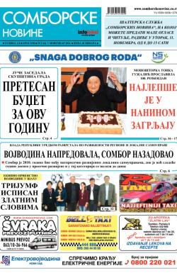 Somborske novine - broj 3150, 7. nov 2014.