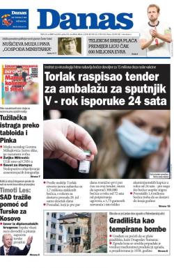 Danas - broj 8696, 21. jul 2021.