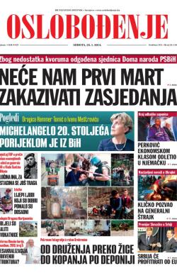 Oslobođenje - broj 24.116, 25. jan 2014.
