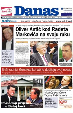 Danas - broj 5898, 22. nov 2013.
