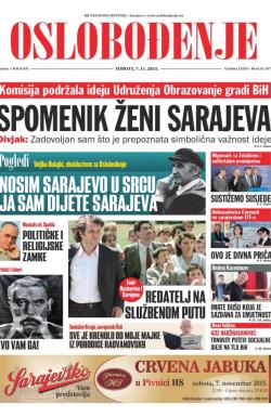 Oslobođenje - broj 24.767, 7. nov 2015.