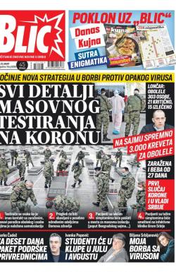 Blic - broj 8296, 25. mar 2020.