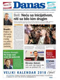 Danas - broj 7413, 15. jan 2018.