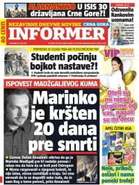 Informer CG - broj 1188, 28. mar 2016.