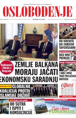 Oslobođenje - broj 24.350, 16. sep 2014.