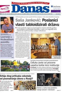 Danas - broj 6927, 16. sep 2016.