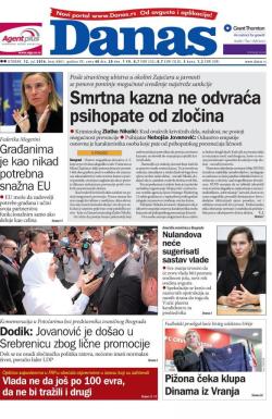 Danas - broj 6861, 12. jul 2016.