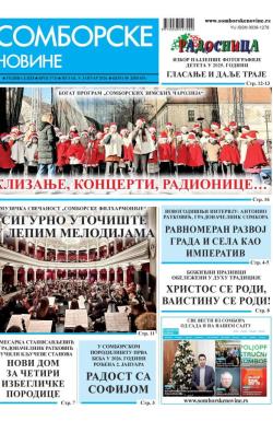 Somborske novine - broj 3733, 9. jan 2026.